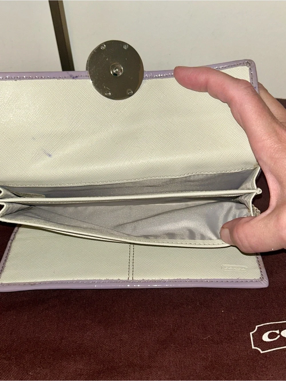 Coach Y2K RARE Lavender Color.  Alexandra Signature Slim Envelope Wallet